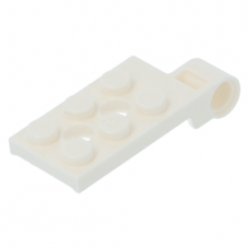 LEGO lapos csuklós elem 2×4 felső csatlakozás 2db lyukkal, fehér (43045)