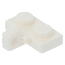 LEGO lapos csuklós elem 1×2 oldalán csatlakozóval, fehér (44567)