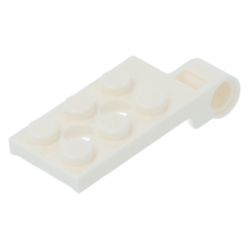 LEGO lapos csuklós elem 2×4 felső csatlakozás 2db lyukkal, fehér (43045)