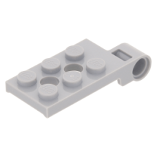 LEGO lapos csuklós elem 2×4 felső csatlakozás 2db lyukkal, világosszürke (43045)