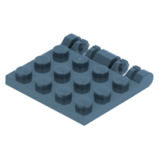 LEGO lapos csuklós elem 3x4 függőleges kettős villákkal, sötétszürke (50337/44570)