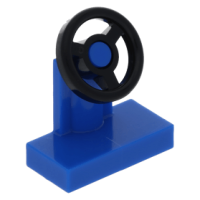 LEGO kormányállvány 1×2 fekete kormánykerékkel, kék (3829c01)