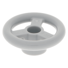 Eredeti, új LEGO kormánykerék 2×2, világosszürke (30663) - speciális jármű alkatrész