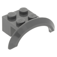 LEGO sárhányó 4×2 1/2×1 íves, sötétszürke (98282)