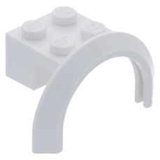 LEGO sárhányó 4×2 1/2×2 íves, fehér (50745)