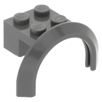 LEGO sárhányó 4×2 1/2×2 íves, sötétszürke (50745)