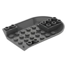 LEGO repülő járműalap íves 6 × 8, sötétszürke (11295)