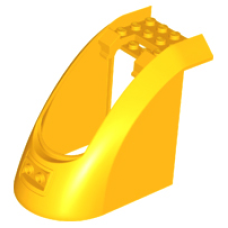 Eredeti, új LEGO vonat eleje 6×9×7, világos narancssárga (37493) - speciális jármű alkatrész