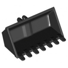LEGO markoló/kotrógép-lapát 7 foggal 3×6 kettős villa csatlakozóval, fekete (50335)