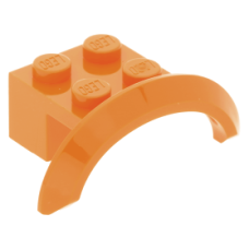 LEGO sárhányó 4×2 1/2×1 íves, narancssárga (98282)