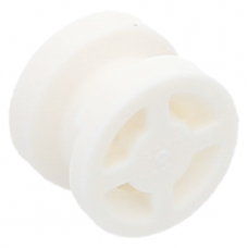 LEGO kerék/kerékbelső Ø 8mm x 6mm oldalán bevágással, fehér  (34337) --- Debrecenben raktáron!