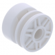 LEGO kerék/kerékbelső Ø 18mm x 14mm pin csatlakozó lyukkal, fehér (55981)