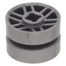 LEGO kerék/kerékbelső Ø 14mm x 9.9mm, matt ezüst (11208) --- Debrecenben raktáron!
