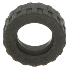 LEGO gumikerék Ø 17.5mm x 6mm, fekete (92409)