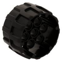 LEGO kerék 37mm×22mm 7 pin csatlakozóval, gyöngyház sötétszürke (22410)