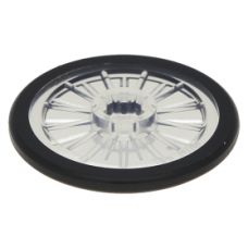 LEGO kerék kerekesszékhez, átlátszó-fekete (24314) --- Debrecenben raktáron!