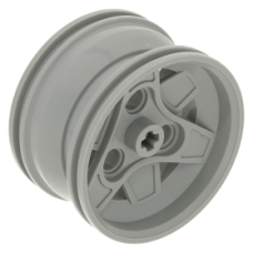 LEGO kerék/kerékbelső Ø 43.2mm x 26mm 3db pincsatlkozóval, világosszürke (41896)