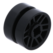 LEGO kerék/kerékbelső Ø 14mm x 9.9mm, fekete (11208)