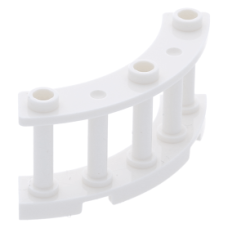 LEGO kerítés negyedkör 4x4x2, fehér (21229)