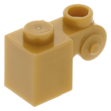 LEGO kocka 1x1 tekercs mintával és egy bütyökkel, gyöngyház arany (20310)