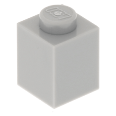 LEGO kocka 1x1, világosszürke (3005)