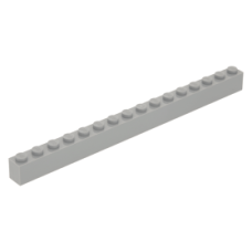 LEGO kocka 1x16, világosszürke (2465)