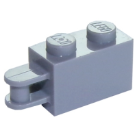 LEGO kocka 1x2 egyik oldalán fogantyúval, világosszürke (26597)