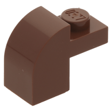 LEGO kocka 1x2×1/3 ívelt, vörösesbarna (6091)