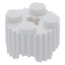 LEGO henger 2x2 oldalán rács mintával, fehér (92947)