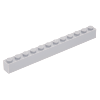 LEGO kocka 1x12, világosszürke (6112)