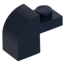 LEGO kocka 1x2×1/3 ívelt, sötétkék (6091)