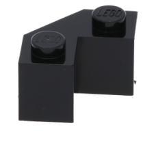 LEGO kocka 2x2 csapott sarokkal, fekete (87620)