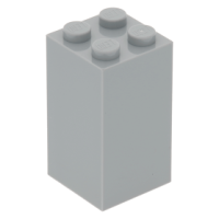 LEGO kocka 2×2×3, világosszürke (30145)