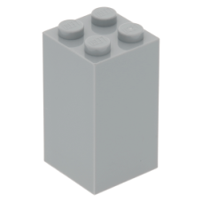LEGO kocka 2×2×3, világosszürke (30145)