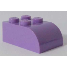 LEGO kocka 2x3 egyik oldala íves, közép levendulalila (6215)