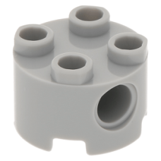 LEGO henger 2x2 oldalán lyukkal, világosszürke (17485)