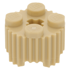 LEGO henger 2x2 oldalán rács mintával, sárgásbarna (92947)