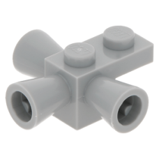 LEGO kocka 1x1 3db hangosbemondóval,  világosszürke (3963)