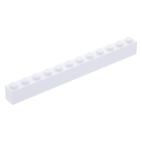 LEGO kocka 1x12, fehér (6112)