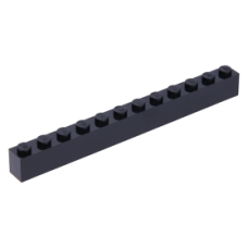 LEGO kocka 1x12, fekete (6112)