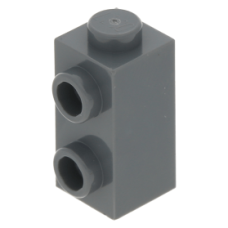 LEGO kocka 1×1×1 2/3 oldalán két bütyökkel, sötétszürke (32952)