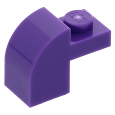 LEGO kocka 1x2×1/3 ívelt, sötétlila (6091)