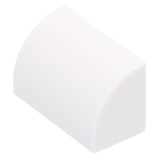 LEGO kocka 1x2x1 íves, fehér (37352)
