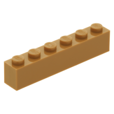 Eredeti, új LEGO kocka 1x6, középsötét testszínű (3009) - alapvető építőelem, alkatrész
