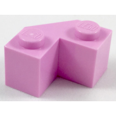 LEGO kocka 2x2 csapott sarokkal, világos rózsaszín (87620)