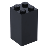 LEGO kocka 2×2×3, fekete (30145)