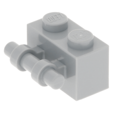 LEGO kocka 1x2 oldalán fogantyúval, világosszürke (30236)