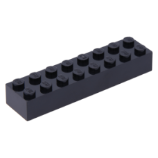 LEGO kocka 2x8, fekete (3007)