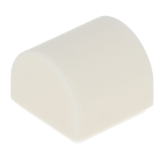 LEGO kocka 1×1×2/3 íves, fehér (49307)