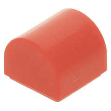 LEGO kocka 1×1×2/3 íves, piros (49307)